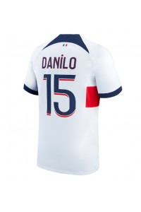 Paris Saint-Germain Danilo Pereira #15 Jalkapallovaatteet Vieraspaita 2023-24 Lyhythihainen